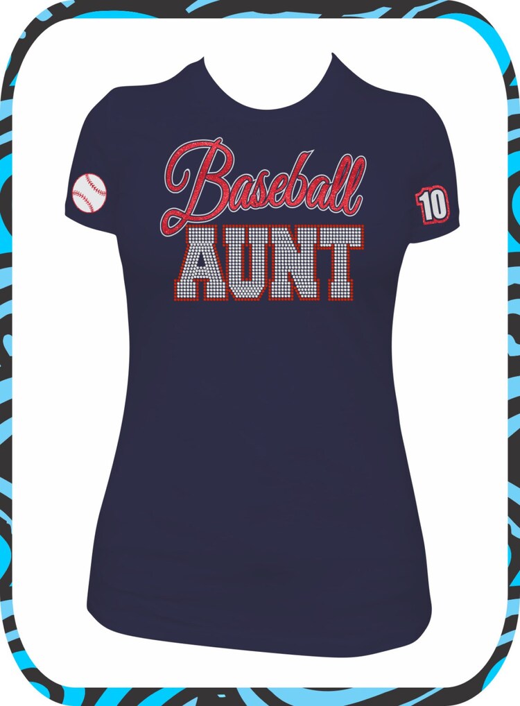 Baseball AUNT Custom Shirt Baseball Aunt by SparkleChikOriginals