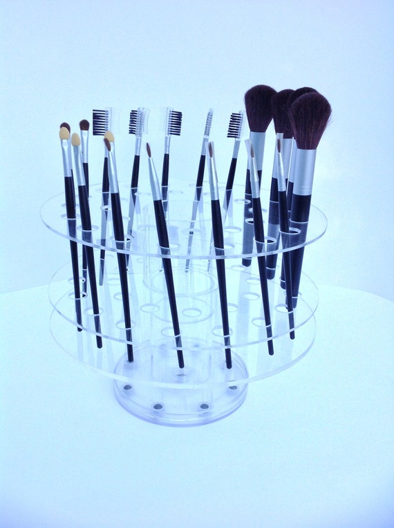 Makeup brush holder by ValleyAcrylicDesigns on Etsy