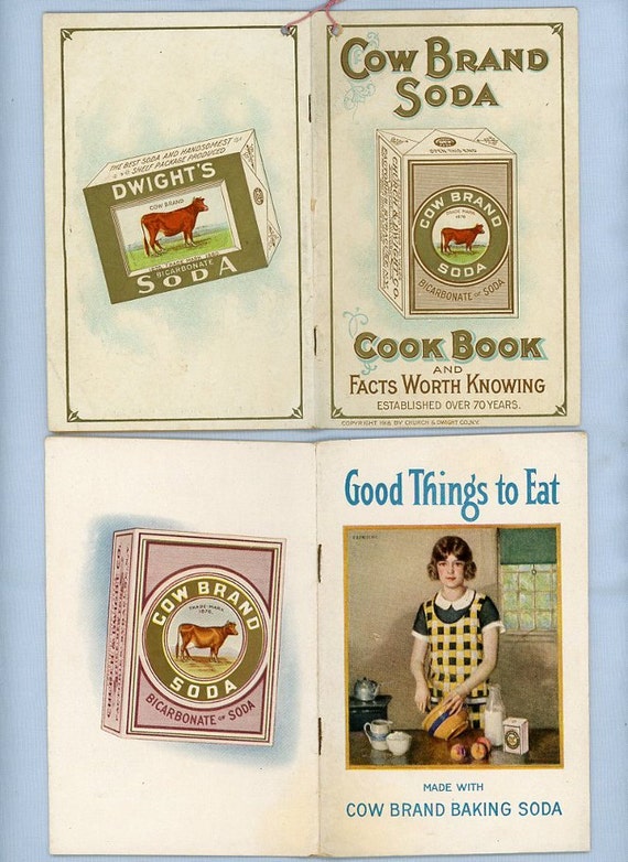Two Recipe Books from Cow Brand Baking Soda Circa 1920