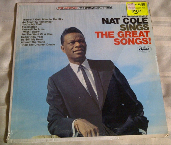 Nat King Cole Sings The Great Songs Vinyl Record Album. Nat