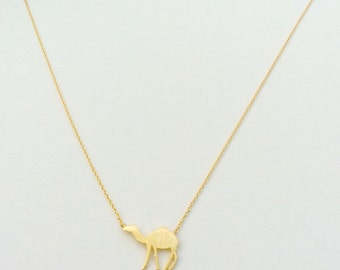 Camel Necklace - Camel Jewelry - Gold Camel Necklace - Gold Camel Jewelry - Gold Plated Camel Necklace, GPN6