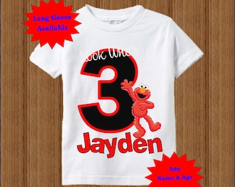 Elmo Birthday Shirt - Boys Birthday Shirt