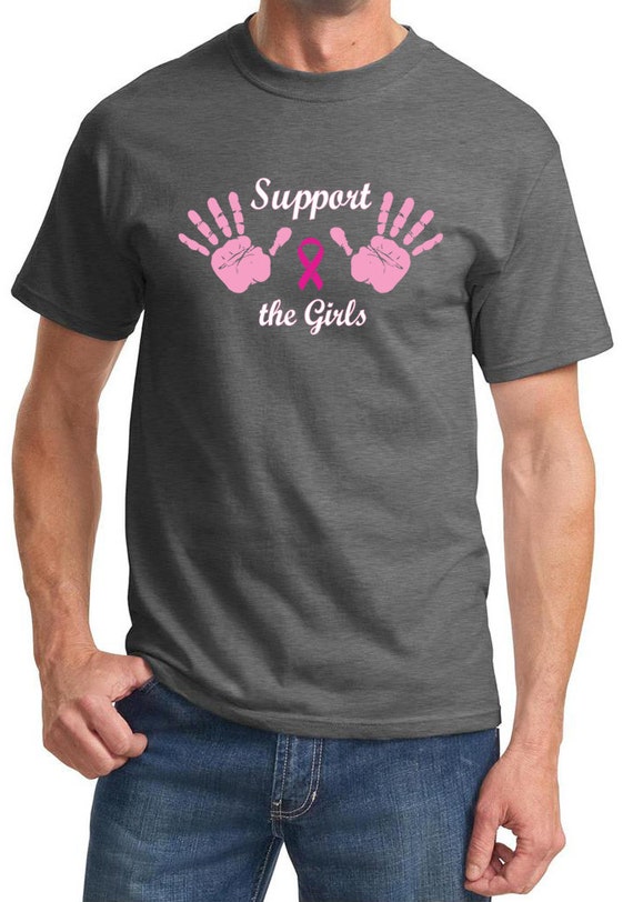 Breast Cancer Awareness Men's Shirt Support the Girls Tee