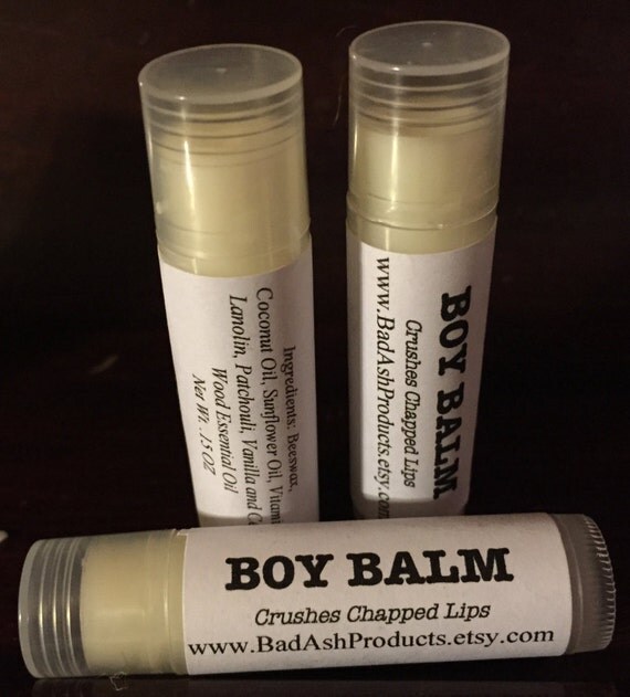 Boy Balm All Natural Lip Balm for Men Boys and by BadAshProducts