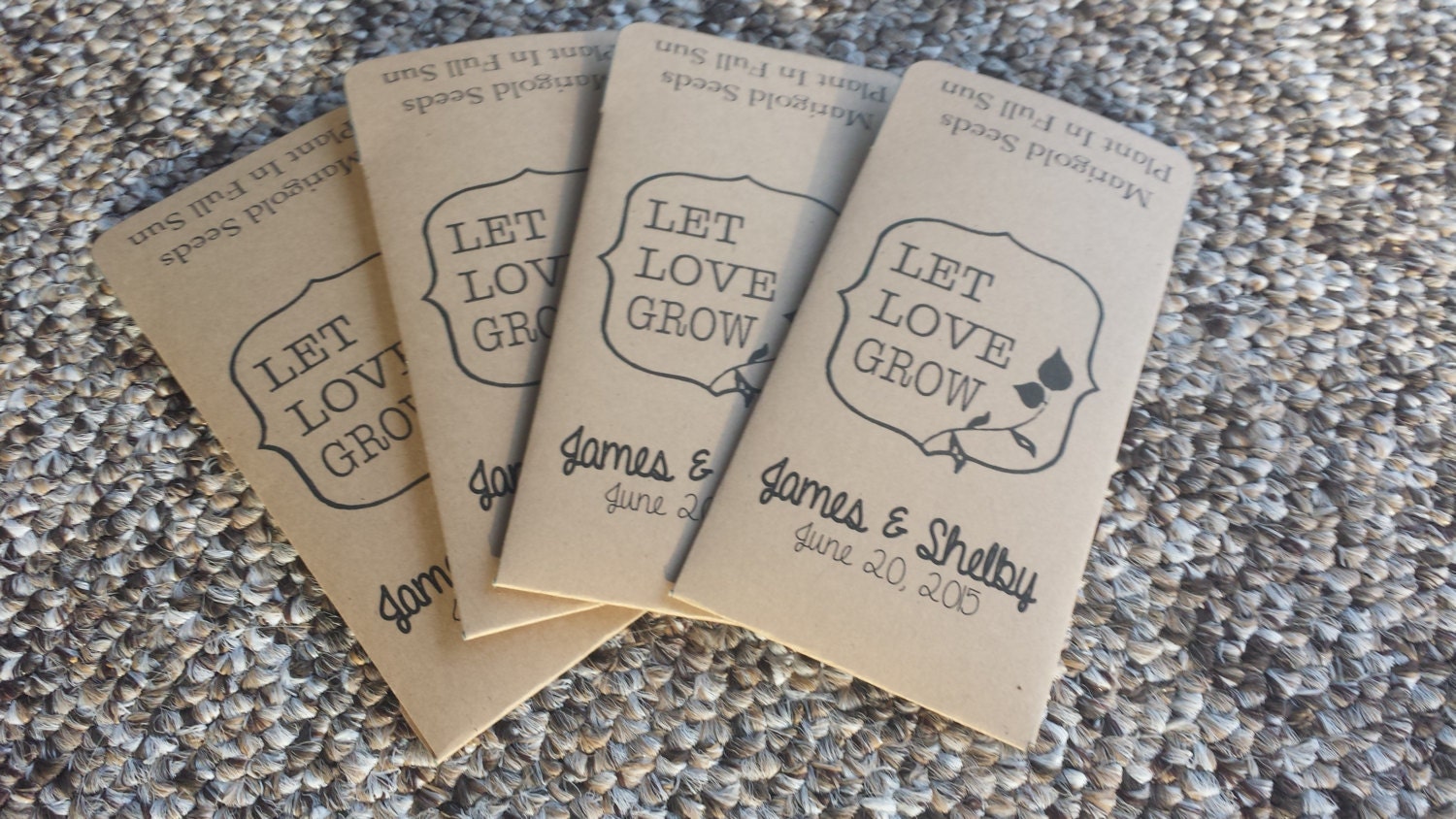 Let Love Grow Seed Packet Printable Wedding Favors by RubyKrafts