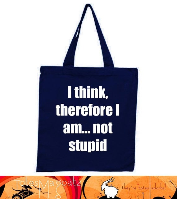 Blue Tote Bag, Canvas Tote Bag, Funny Quotes