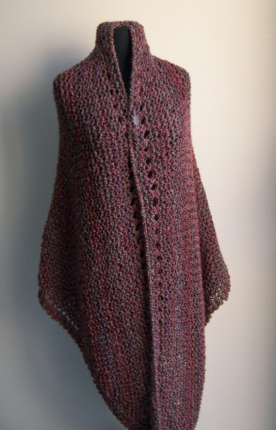Items similar to Xtra Large Custom Made Hand Knit Shawl Stylish Comfort ...