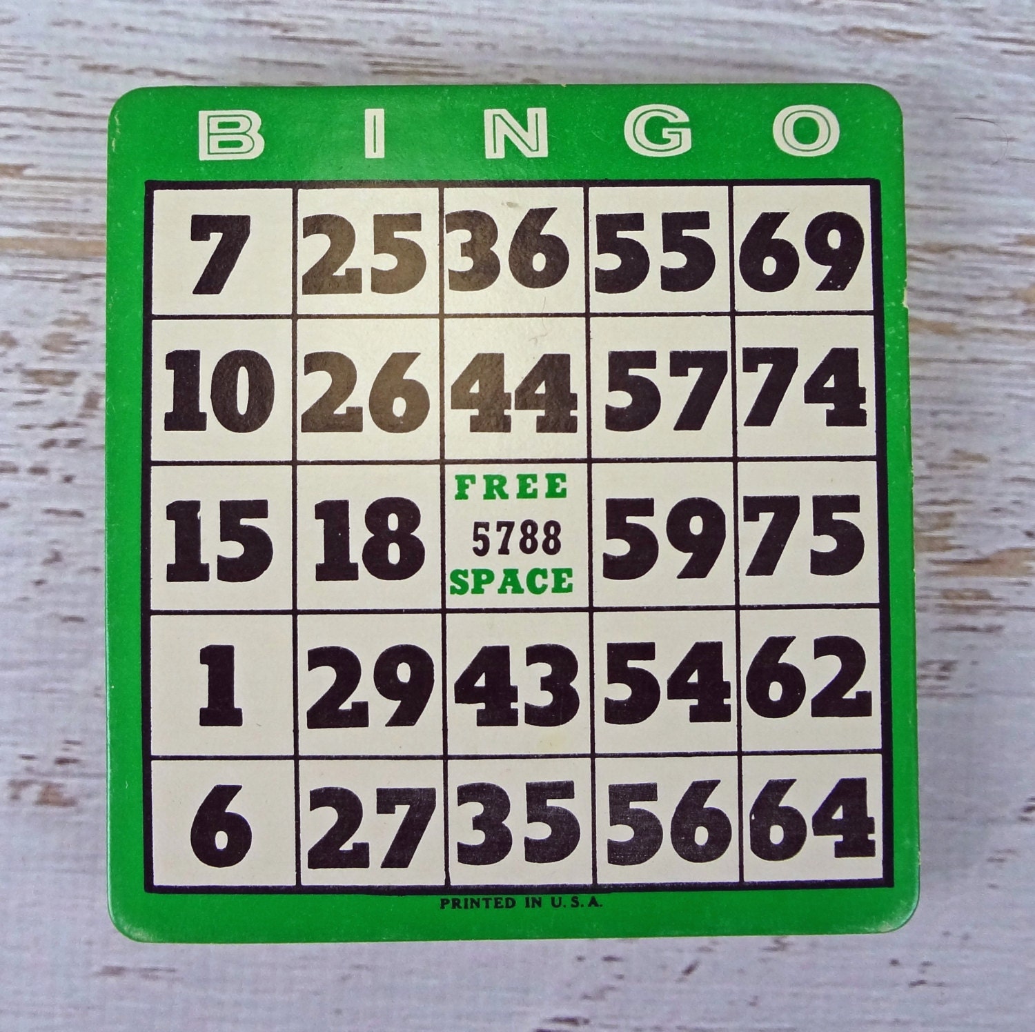 Bingo Cards 6 Vintage Bingo Cards vintage game by junkdrawer