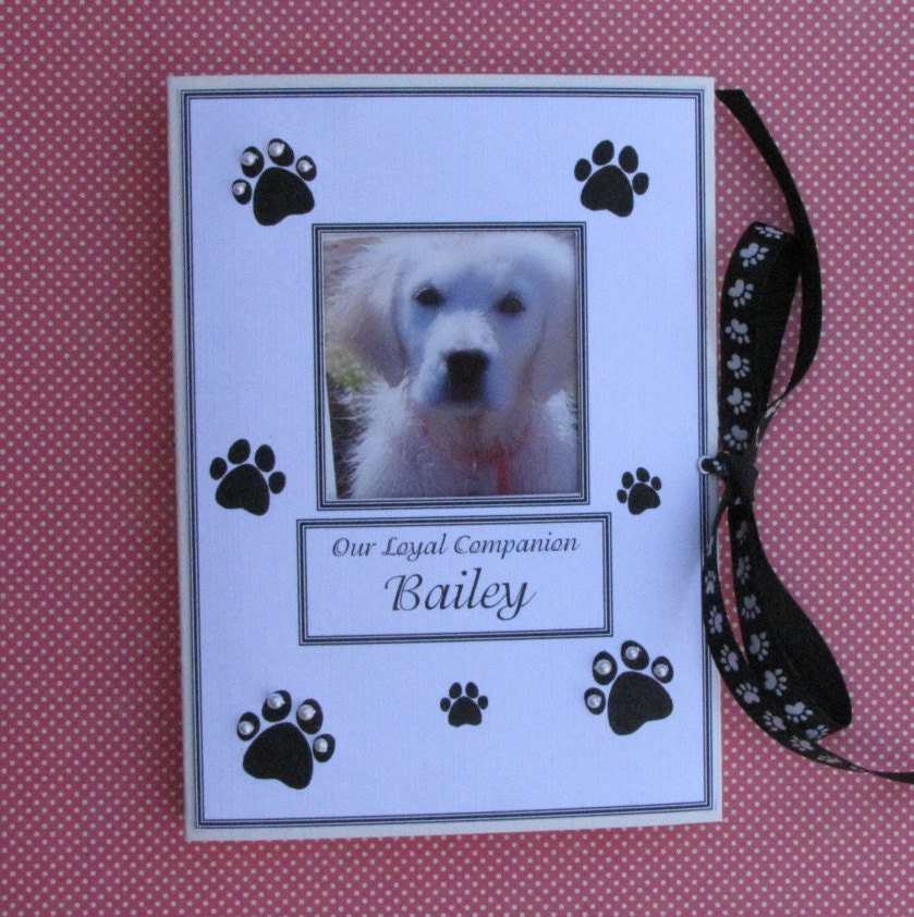 Personalized Pet Keepsake Photo Album Animal Lovers Pet