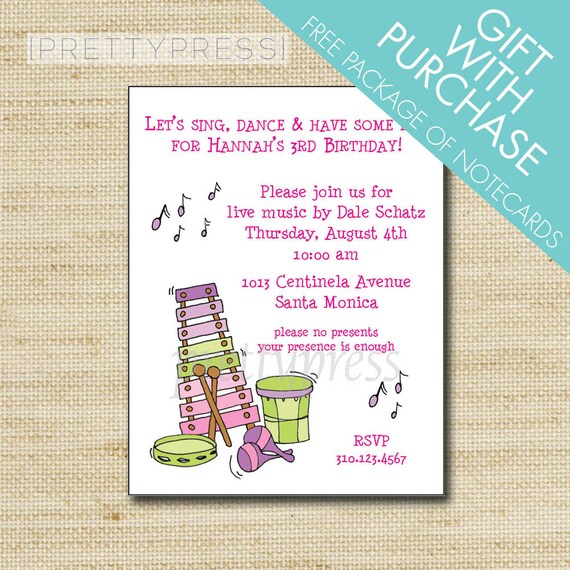 Music Themed Invitations 4