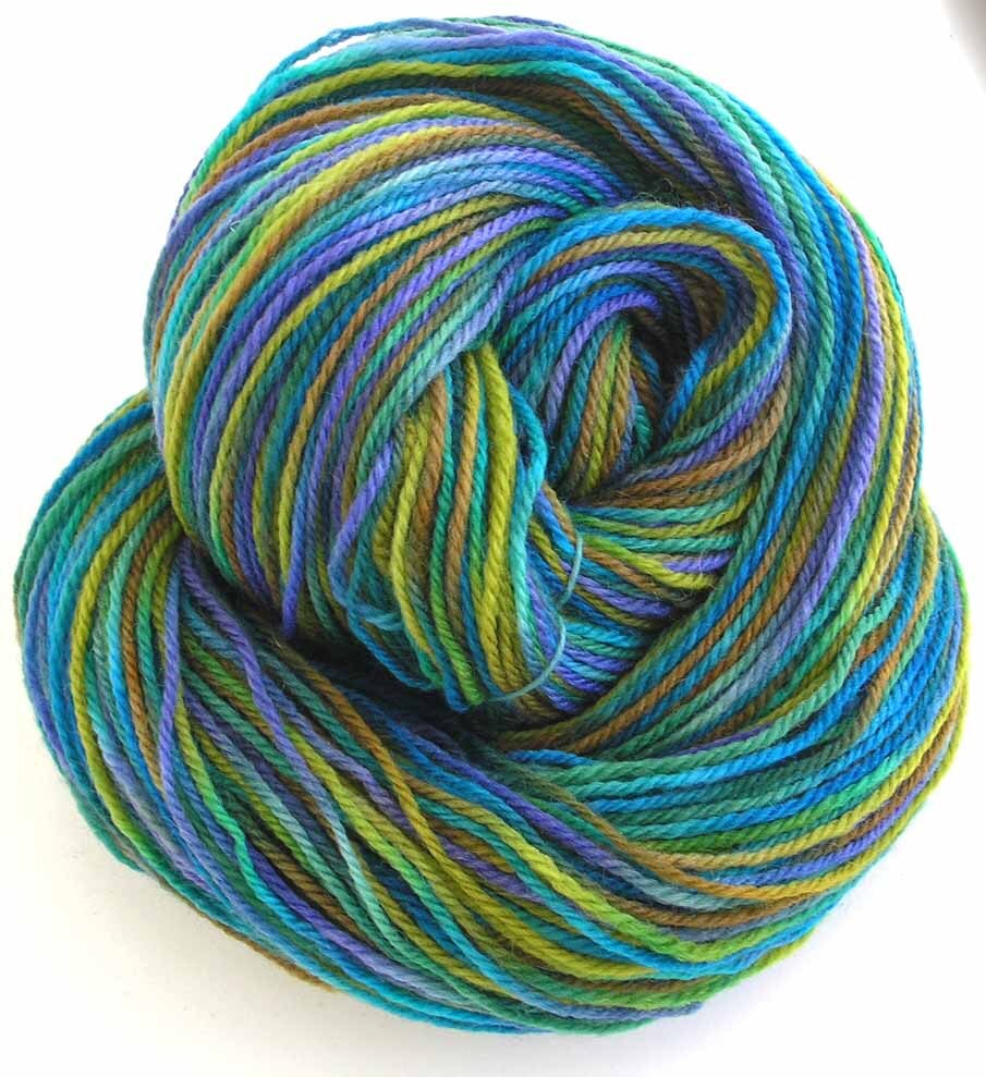 Hand Dyed Yarn Wool Sport Weight Yarn Olive Branch