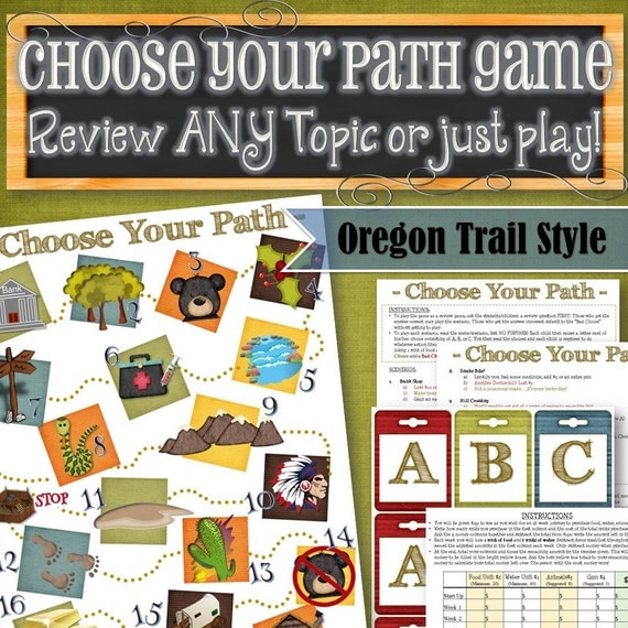 Choose Your Path Game Simplified Oregon Trail INSTANT