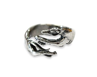 Greyhound Ring Silver Greyhound Ring Greyhound Dog Jewelry 439