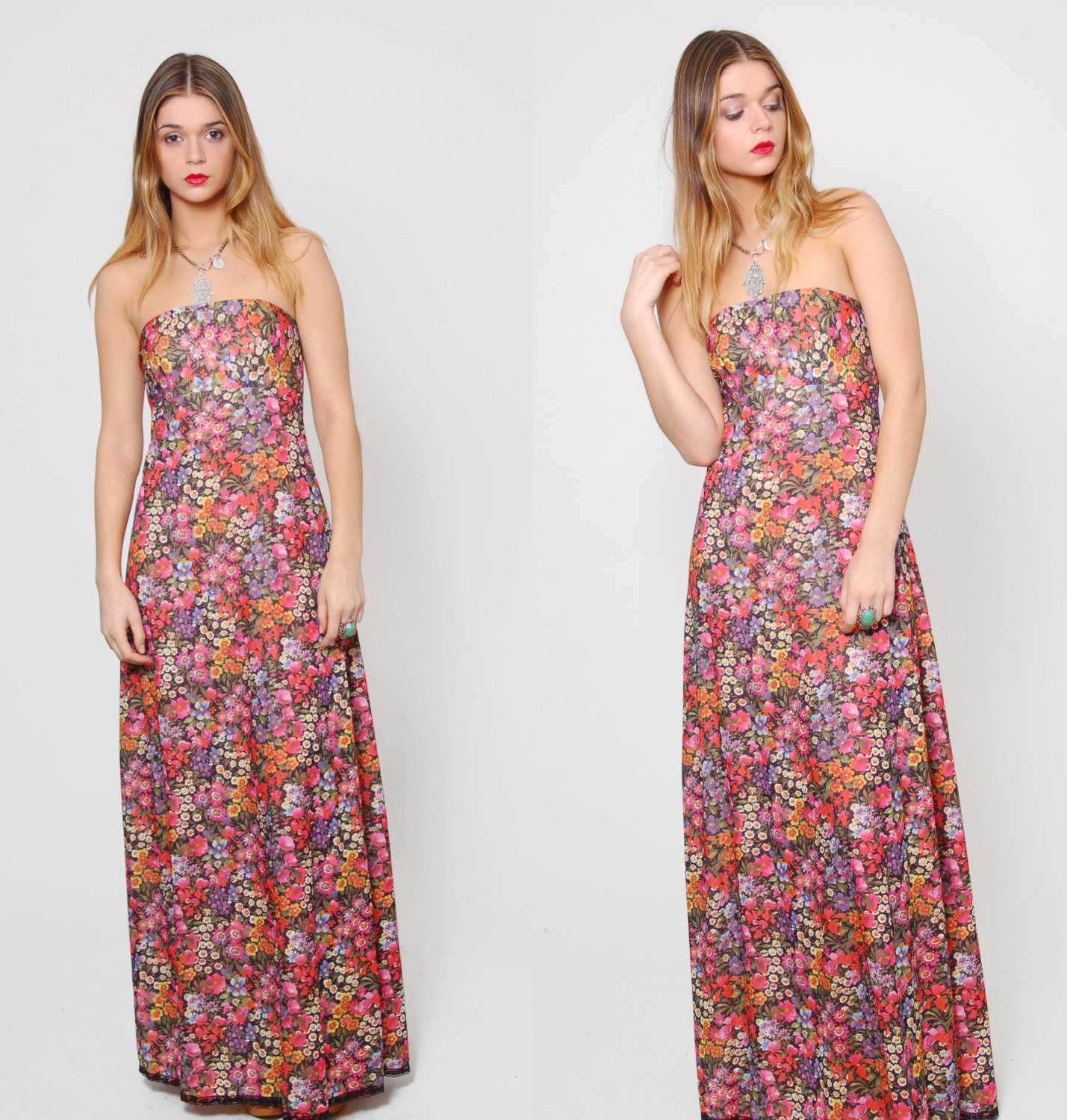 70s inspired maxi dress