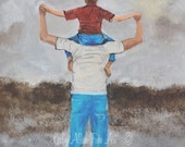 Father And Son Art Print Dad Son Daddy Boy Family Fathers Day "Daddy's Little Man" Leslie Allen Fine Art Father And Son Art Print Dad Son Daddy Boy Family Fathers Day "Daddy's Little Man" Leslie Allen Fine Art