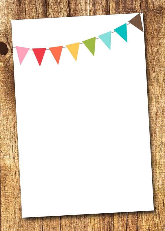 Items similar to Colored Birthday Flag Printable Digital Download Blank