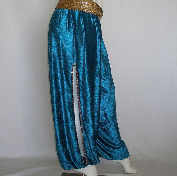 velvet harem pants