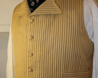 Mens Early 19th Century Regency / Federalist Era Waistcoat / Vest