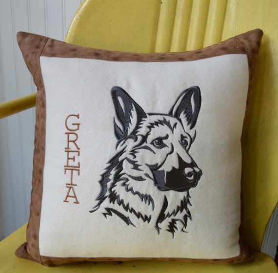 Items similar to German Shepherd Pillow Cover. Personalized . Large