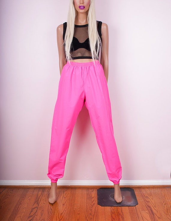 neon pink joggers