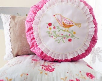 Embroidery pattern pdf, Modern hand embroidery pattern - Yellow Bird - Embroidery designs for girls, Instant download, Printable nursery art