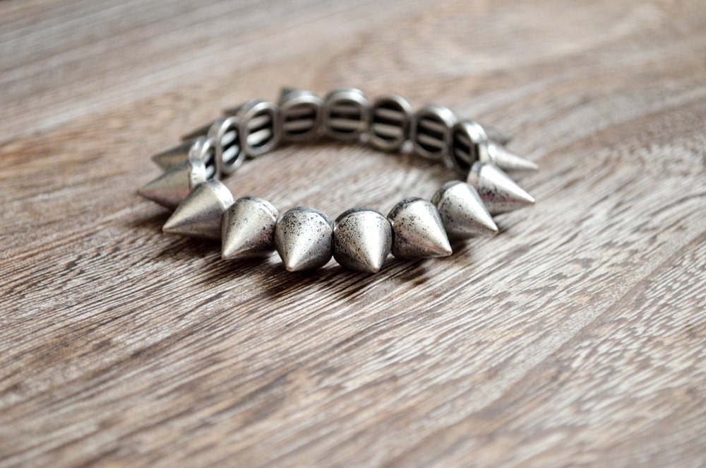 Silver Spike Bracelet