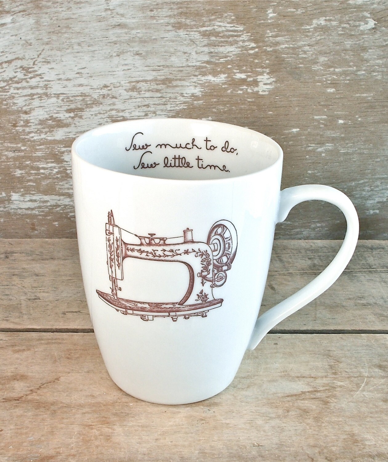 Sewing Machine Mug Sew Much To Do Sew by SecondChanceCeramics