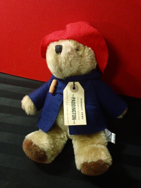 paddington bear stuffed animal vintage