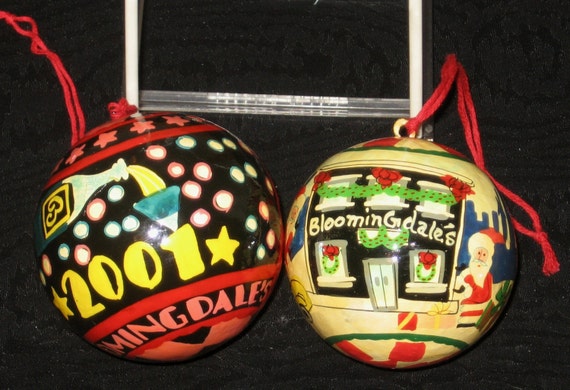retro ornaments vintage bloomingdales 2 christmas balls nyc retro ornaments vintage bloomingdales 2 christmas balls nyc