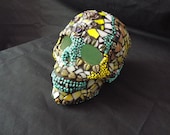 Sugar Skull Lamp, Day of the Dead Skull, Gothic Skull, Mosaic Sugar Skull, Home Decor, Halloween Skull Sugar Skull Lamp, Day of the Dead Skull, Gothic Skull, Mosaic Sugar Skull, Home Decor, Halloween Skull