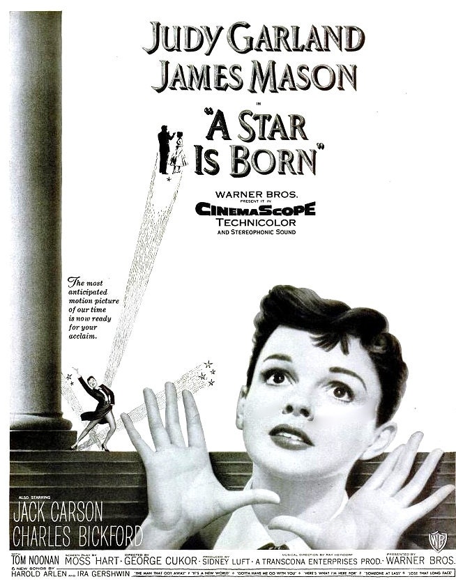 1954 Judy Garland A Star Is Born Hollywood Movie Poster Iconic