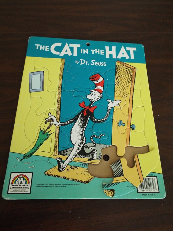 Vintage Dr. Seuss Puzzle Cat in The Hat