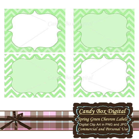 printable labels green chevron digital label by candyboxdigital