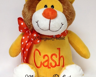 Personalized Plush Golden Yellow Lion Stuffed Animal Soft Toy