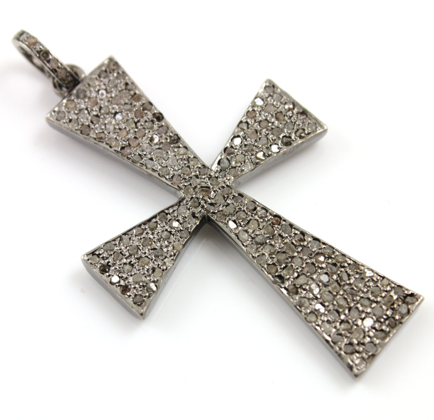 Pave Diamond Pendant Pave Cross Pendant Diamond Cross Charm