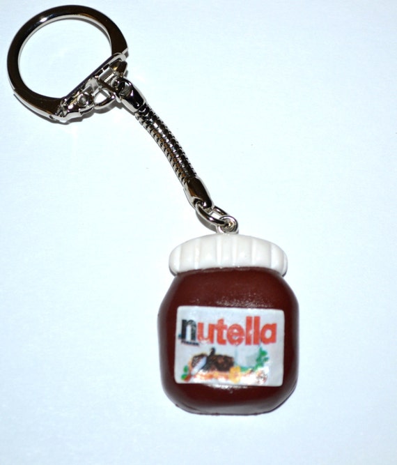 Handmade Polymer clay fimo Nutella Keyring