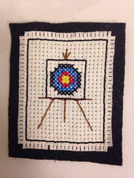 Cross Stitch Archery Patch by WireWeSoCrafty on Etsy