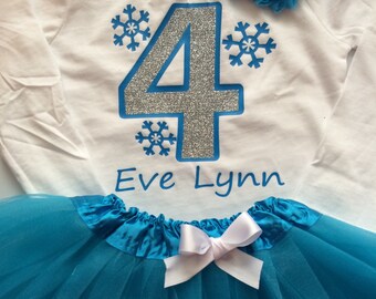 Toddler Girl Frozen Birthday- Frozen Birthday outfit - Winter wonderland birthday- winter birthday outfit - winter ONEder Land -