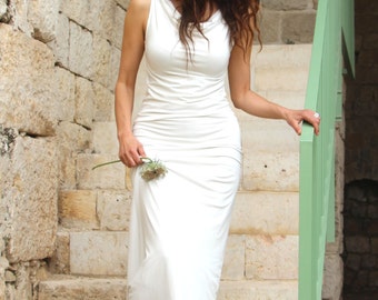 Boho wedding dress. summer Wedding Dress. costume made wedding dress. simple wedding dress. white summer dress by Pazitive. Plus size dress.