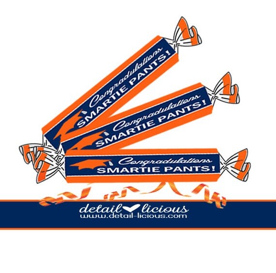 Items similar to Graduation Smartie Pants Smartie Label, Smartie ...