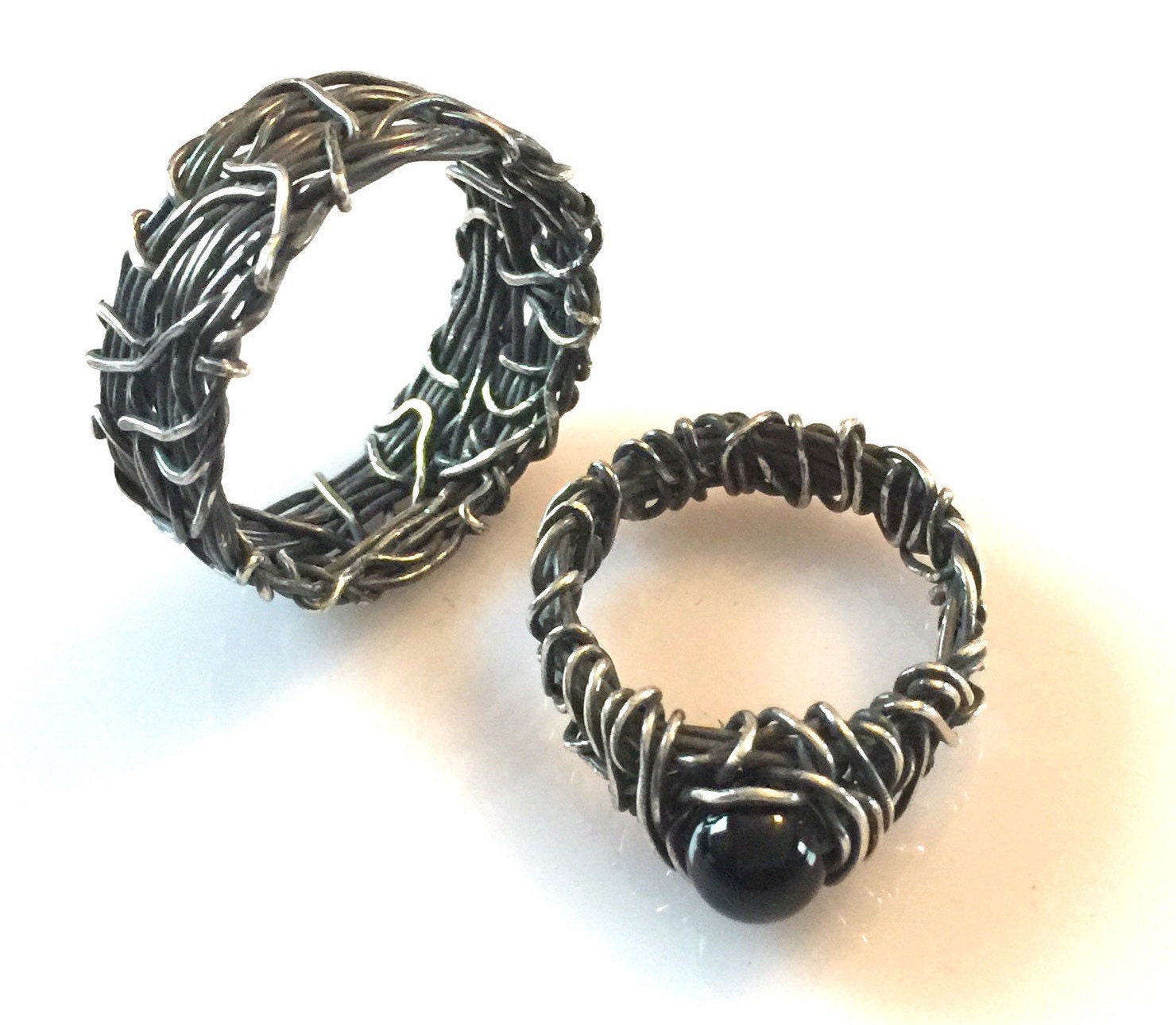 gothic wedding ring sets