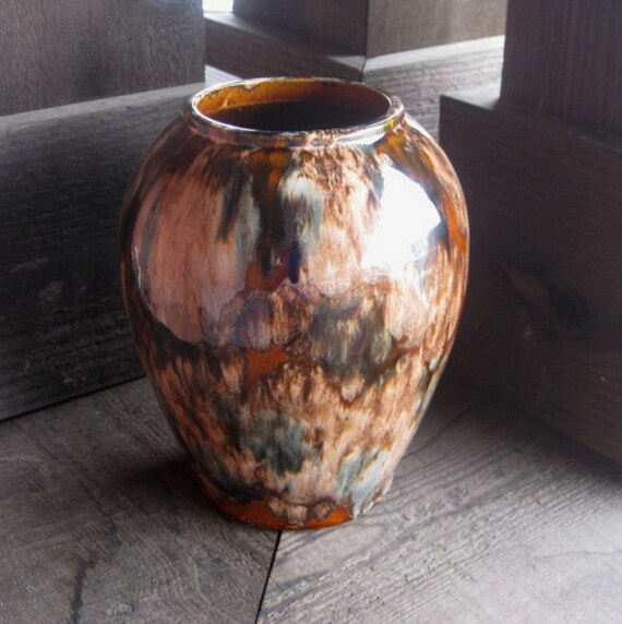 Brush McCoy Pottery Vase Brown Onyx by RiverHouseArtPottery