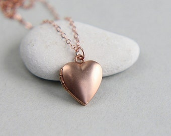 Personalized Heart Locket, Heart Locket Necklace, Tiny Locket Necklace, Rose Gold Locket, Heart Necklace, Initial locket, Monogram Necklace