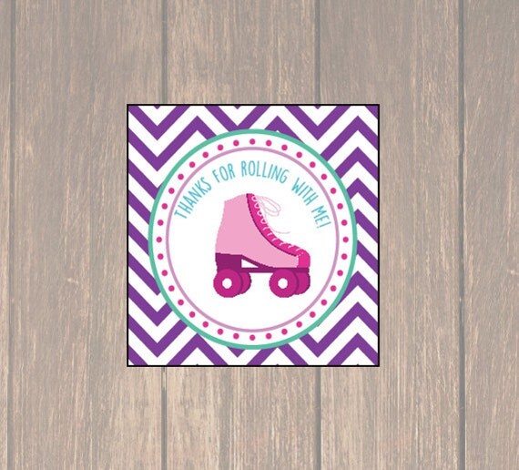 Roller Skate Favor Tags / Roller Skate Gift Tag / by Onthegoprints