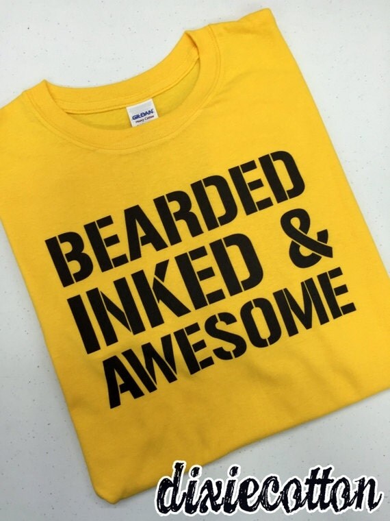 Bearded Inked & Awesome Beards Grow Facial by DixieCottonShirts