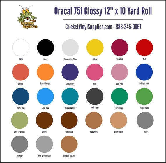 oracal 751 glossy vinyl 12 inch x 10 yd 30 by