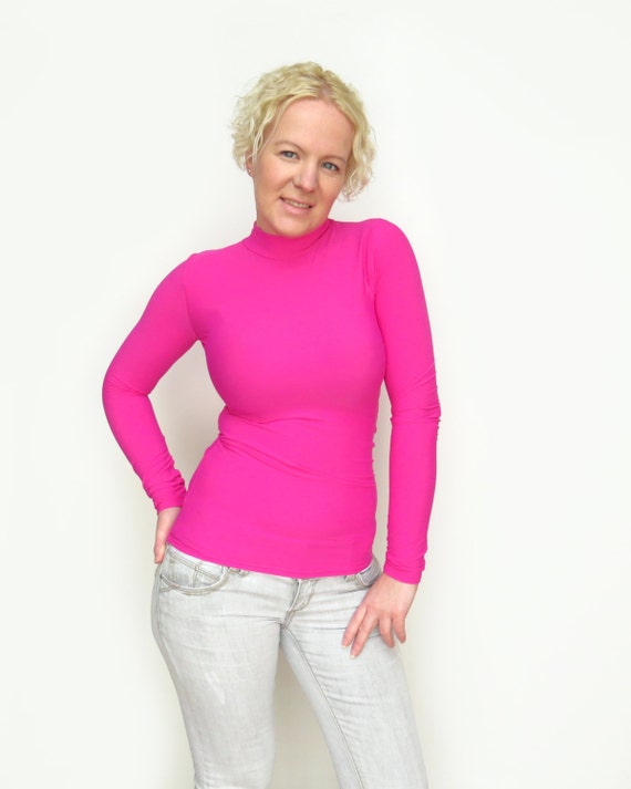 Download Pink turtleneck top pink mock neck shirt turtleneck by ...