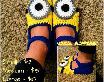Crochet Despicable Me Minion Slippers
