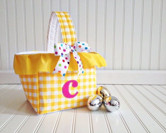 monogrammed toy basket