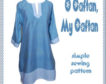 T Shirt  Dress  pdf Sewing Pattern  Easy  to sew beginners